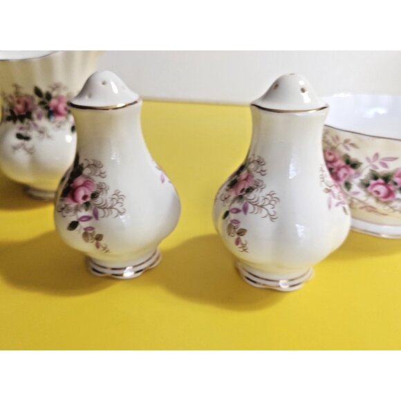 Royal Albert Lavender Rose Cream & Sugar Bowl, Salt & Pepper - Picture 6 of 16